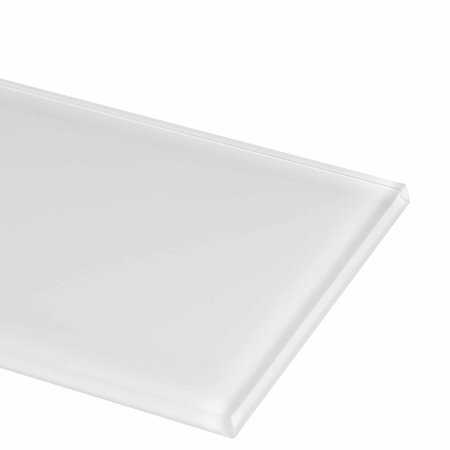 Msi Ice 4 In. X 12 In. Glossy Glass White Subway Tile, 6PK ZOR-MD-T-0132